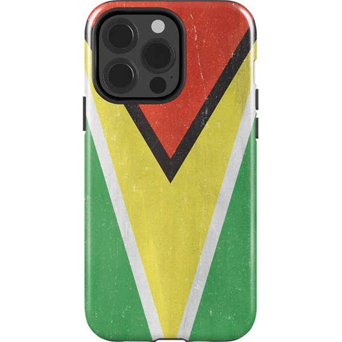 Guyana Flag Distressed iPhone 14 Pro Impact Case